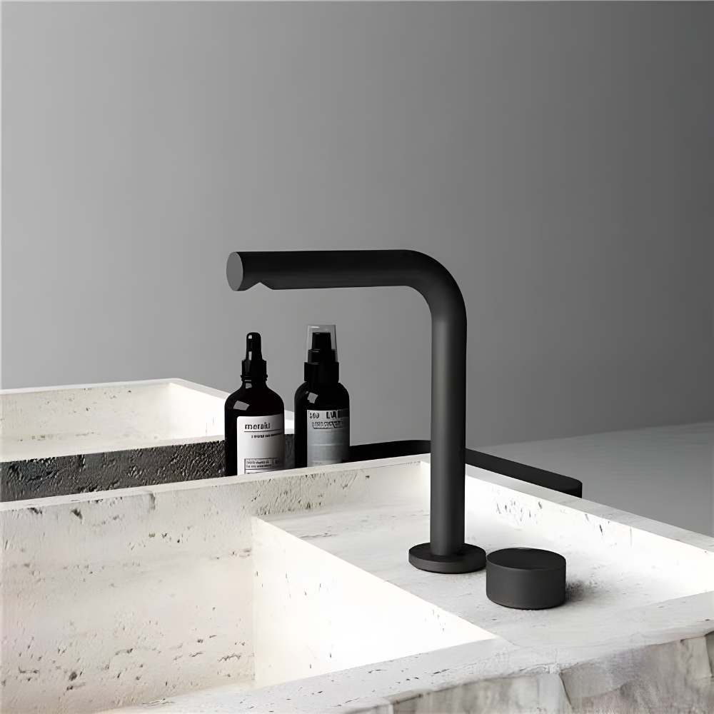 Mitigeur de lavabo MONCEAU en laiton massif – bec droit
