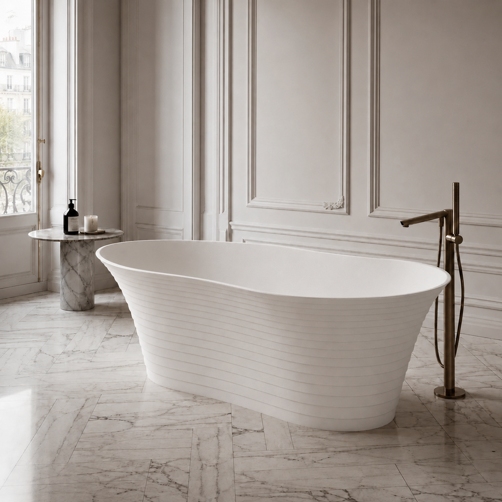 Baignoire Îlot CASCADA — MINERALICAST®