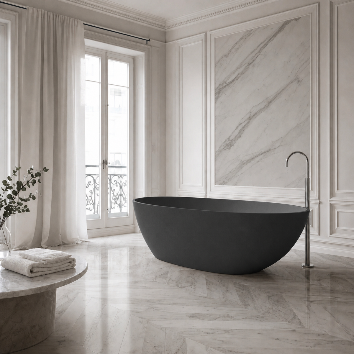 Baignoire Îlot CLEO — MINERALICAST®