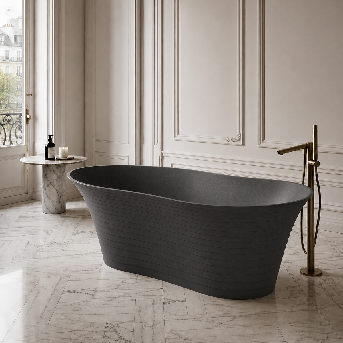 Baignoire Îlot CASCADA — MINERALICAST®