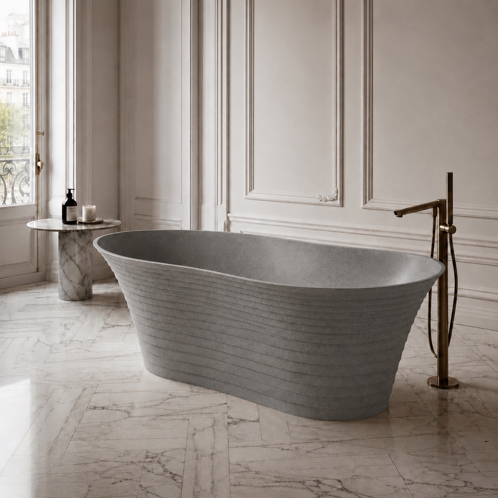 Baignoire Îlot CASCADA — MINERALICAST®