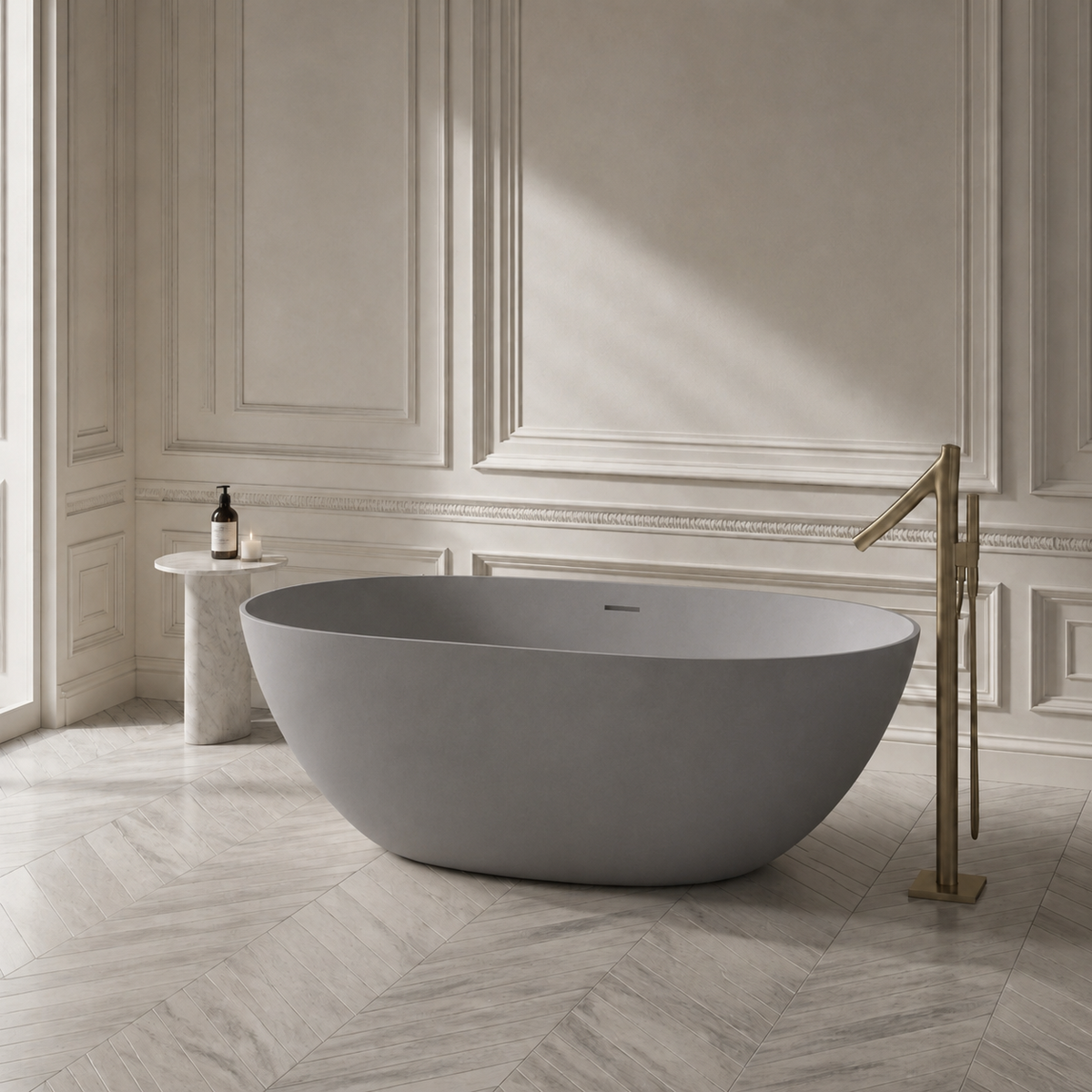 Baignoire Îlot MOON — MINERALICAST®