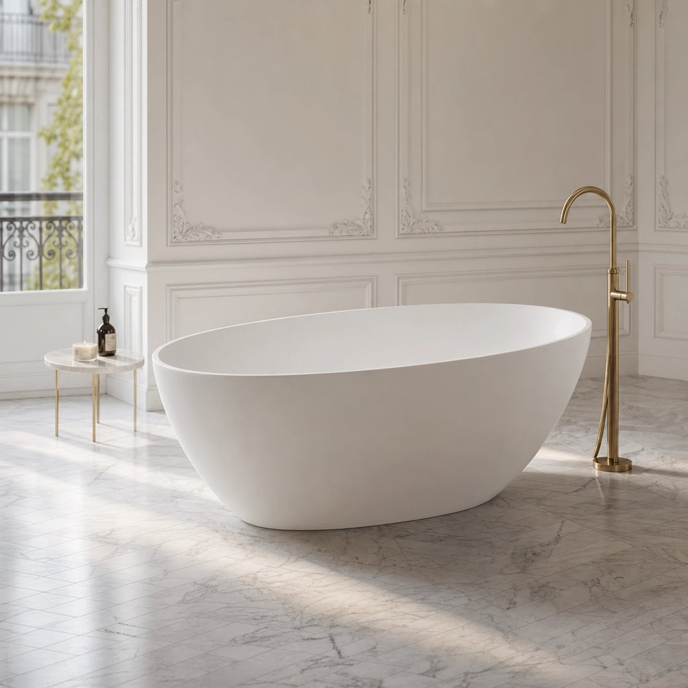 Baignoire Îlot TROCADÉRO 170 x 85 cm – 116 kg | Composite minéral VELMARITE
