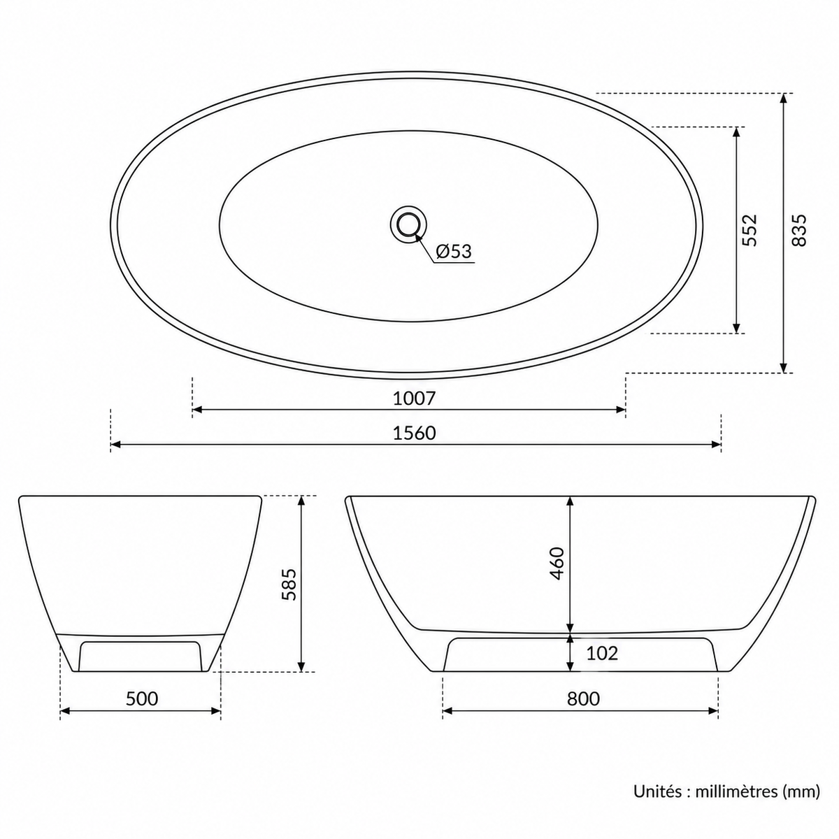 Baignoire Îlot SELIA — MINERALICAST®