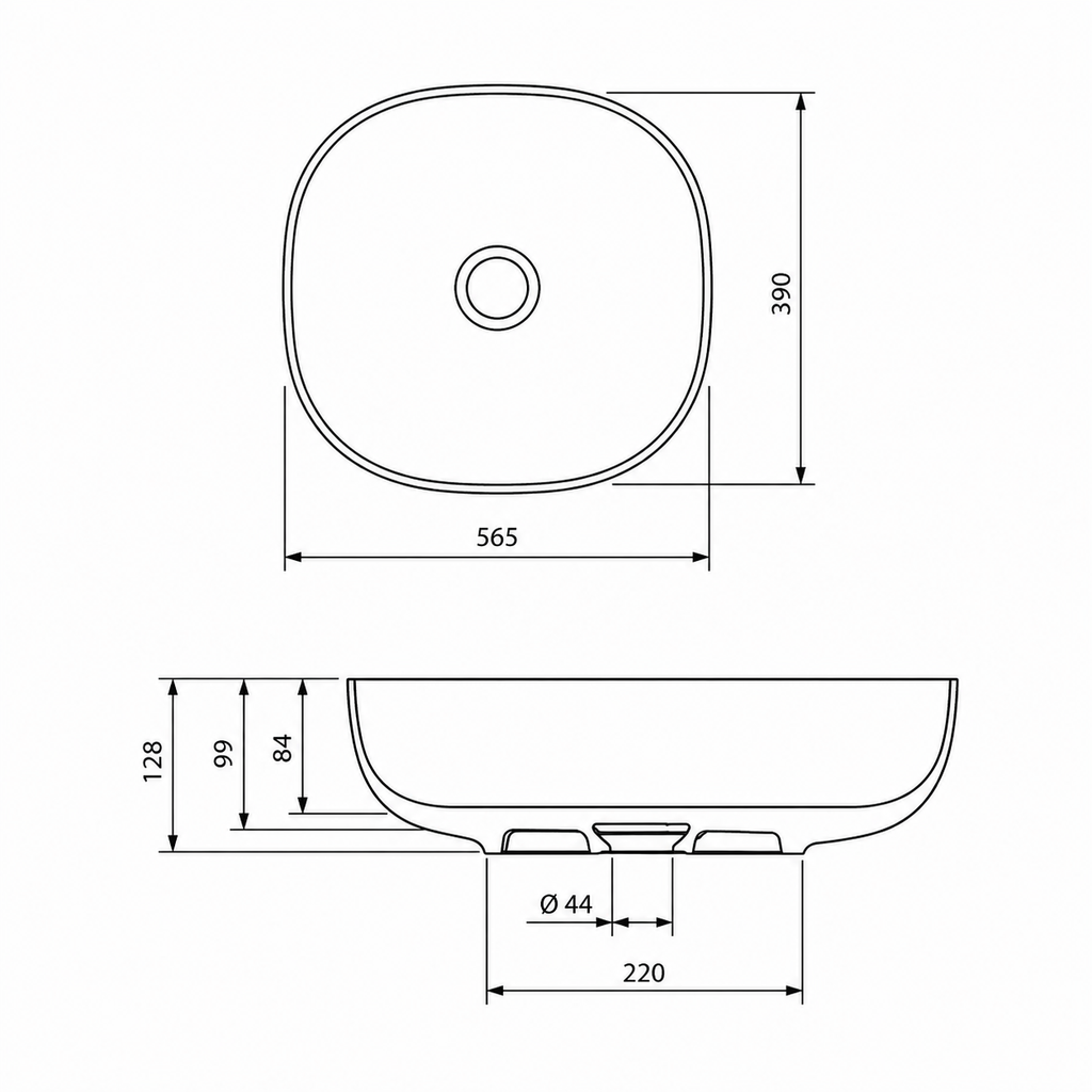 Vasque à poser S-LIGHT — MINERALICAST®