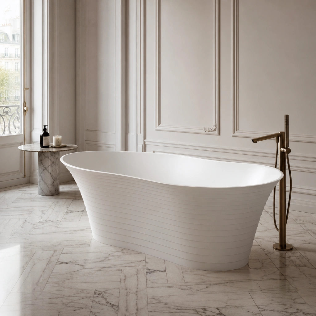 Baignoire Îlot CASCADA — MINERALICAST®