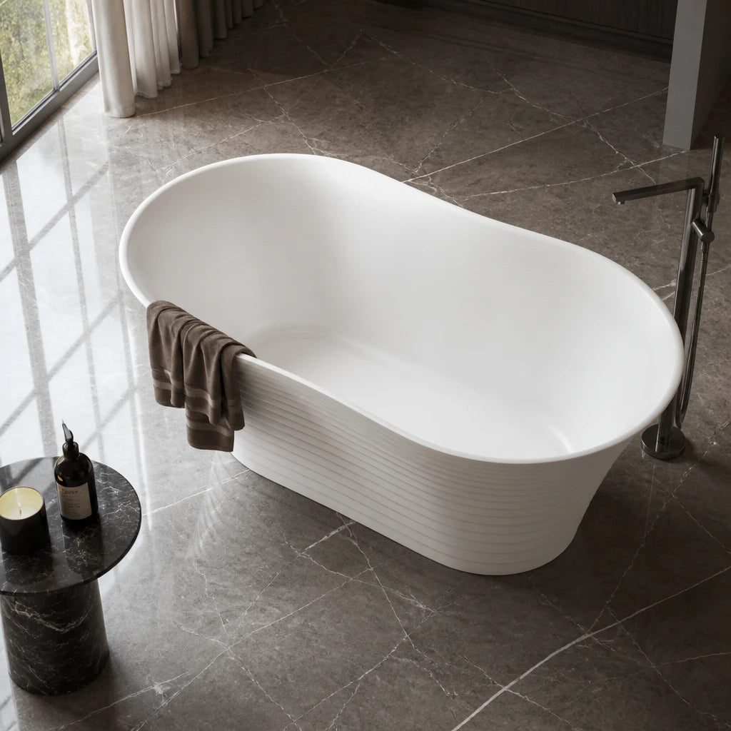 Baignoire Îlot CASCADA — MINERALICAST®