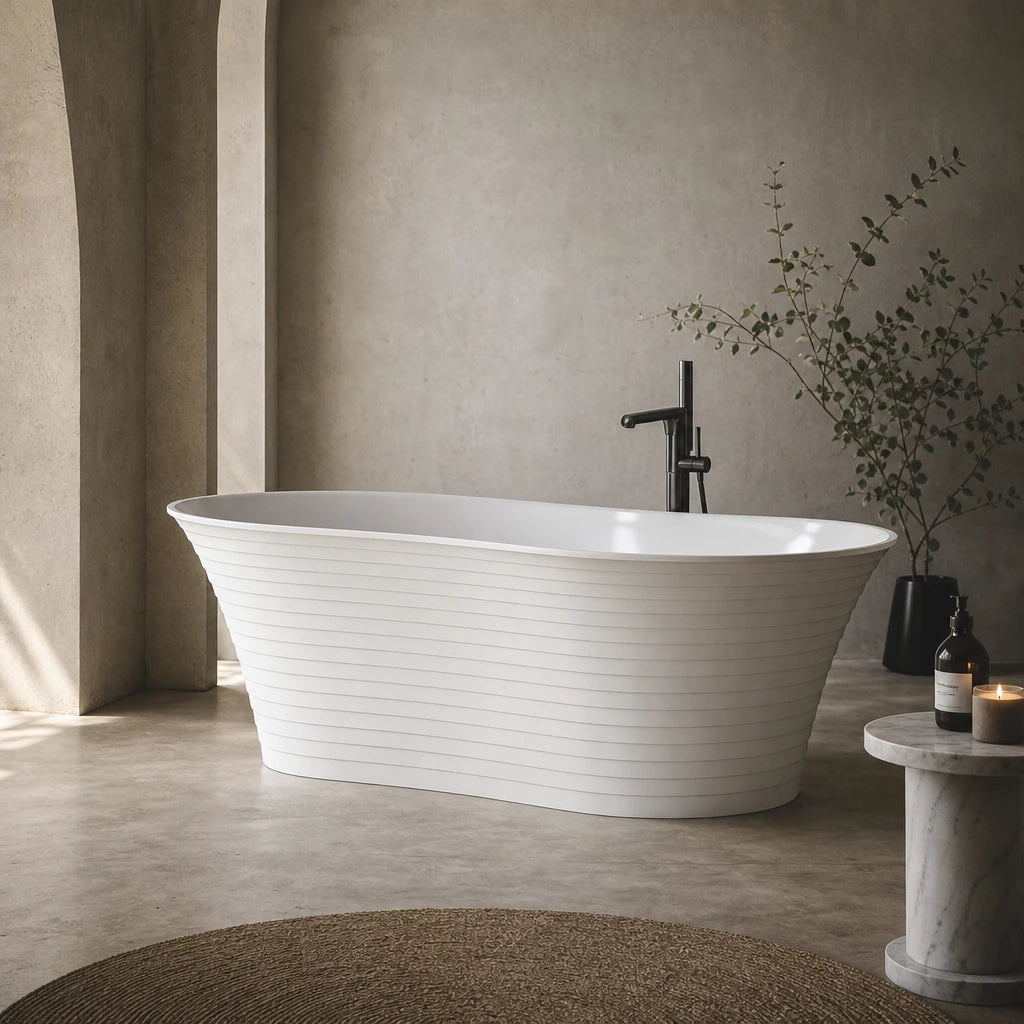 Baignoire Îlot CASCADA — MINERALICAST®